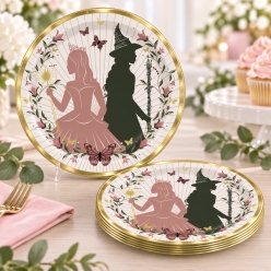 Wicked Premium Metallic Dinner Plates - 8 Pack